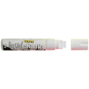 TEXTA LIQUID CHALK MARKER Wet Wipe Jumbo Chisel 15mm Nib White