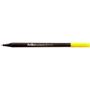 ARTLINE SUPREME FINELINER PENS 0.4mm Yellow Pack of 12
