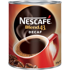 NESCAFE BLEND 43 DECAFFEINATED COFFEE 375gm Tin