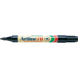 ARTLINE 70 PERMANENT MARKERS MEDIUM Bullet Point Black Each