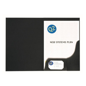 MARBIG PRESENTATION FOLDERS Pro Series A4 Matt Black Pk20