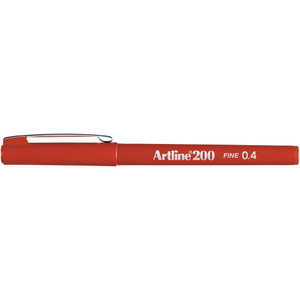 ARTLINE 200 FINELINER PENS 0.4mm Dark Red Pack of 12