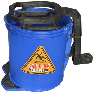 CLEANLINK MOP BUCKETS H/Duty Plastic 16Lt Blue