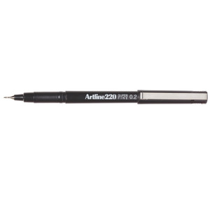 ARTLINE 220 0.2 FINELINER PEN BLACK 122001