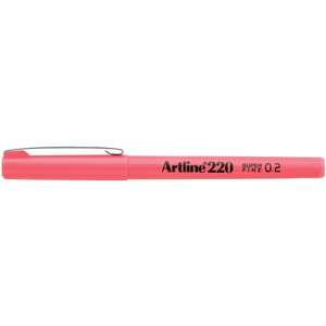 ARTLINE 220 FINELINER PENS 0.2mm Pink Pack of 12