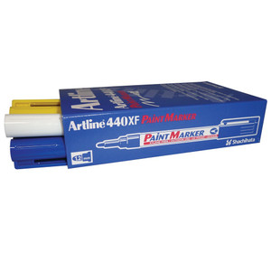 ARTLINE 440XF PAINT MARKERS Fine Bullet 6 Colours Assorted Box of 12