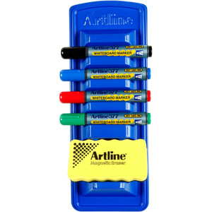 ARTLINE 517/577 WHITEBOARD CADDY Artline 577 Markers and Eraser ET-5