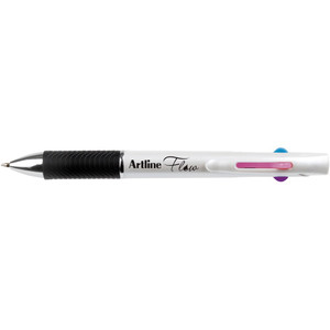 ARTLINE FLOW RETRACTABLE PEN 1.0mm 4 Colour Brights 188108