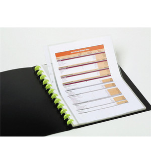 MARBIG KWIKZIP REFILLABLE DISPLAY BOOK A4 20 Pocket Black