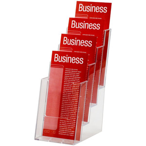 ESSELTE BROCHURE HOLDER DL 4 Tier, 4 Compartments Free Standing