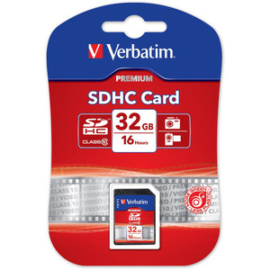 VERBATIM SDHC MEMORY CARDS 32GB (Class 10)