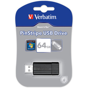 VERBATIM STORE 'N' GO DRIVE Pinstripe 64GB USB Black