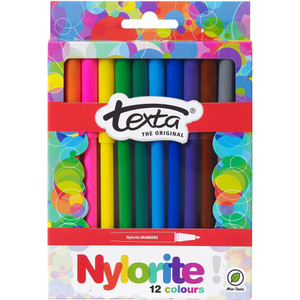 TEXTA NYLORITE COLOURING PENS 12 Assorted
