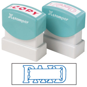 XSTAMPER - 1 COLOUR - TITLES P-Q 1201 Paid/Date Blue