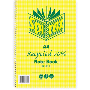 SPIRAX RECYCLED NOTEBOOK 810 A4 120Pg