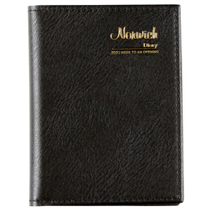 NORWICH SPIRAL DIARY 108x76mm, Week to Open Black (Pre-Order Now for 2027) ** ETA 2/11/2026 **