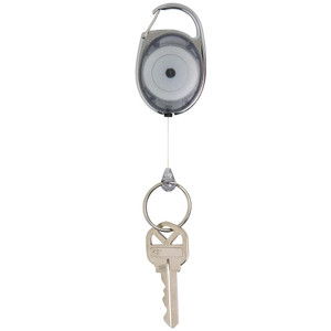 REXEL SNAP LOCK RETRACTABLE KEY HOLDER Charcoal