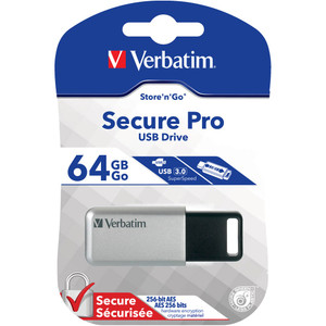 VERBATIM STORE 'N' GO USB Encrypted 64GB Silver