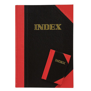 RED & BLACK HARDCASE NOTEBOOKS A4 Indexed 100Pg