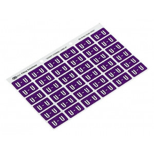 AVERY ALPHABETICAL 'U' SIDE TAB COLOUR CODING LABELS 25 x 38 mm, 180/Pack