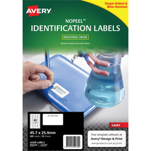 Avery 959230 No Peel Industrial Labels White L6145 (400 Labels)