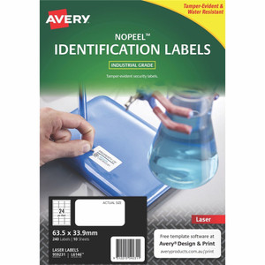 Avery 959231 No Peel Industrial Labels White L6146 (240 Labels)