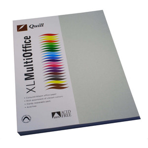 Quill Coloured Paper 80gsm A4 - Grey, Pack of 100 (90065)