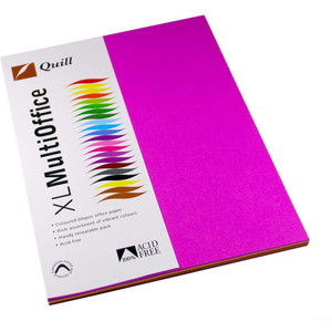 Quill Coloured Paper 80gsm A4 - Hot Assorted, Pack of 100 (90075)