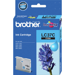 BROTHER LC-37C ORIGINAL CYAN INK CARTRIDGE 300 PGS Suits DCP135C / 150C / 260C / 235C