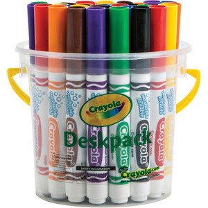 CRAYOLA WASHABLE BROAD MARKER 32 Asst Classic Deskpack Pack of 32