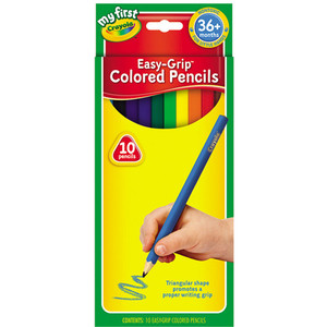 CRAYOLA MY FIRST COLOR PENCILS 10 Assorted Jumbo Triangular