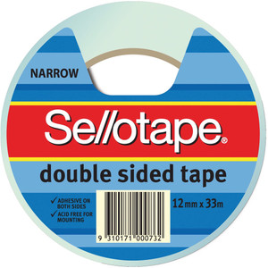 SELLOTAPE DOUBLE SIDED TAPE 12mm x 33m