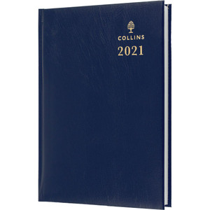COLLINS STERLING SERIES DIARIES #344 A4 Week To Opening 1Hr Appoint. 8am-7pm Blue (2026 - Clearance - While Stocks Last)