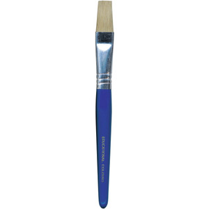 EDVANTAGE STUBBY PAINT BRUSHES Stubby Flat Brush Hogs Hair Bristle - Wooden, Pk12