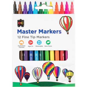 MASTER MARKERS PACKET OF 12 Fine Tip