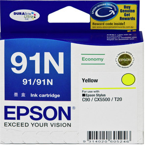 EPSON 91N YELLOW INK CARTRIDGE (C13T107492)