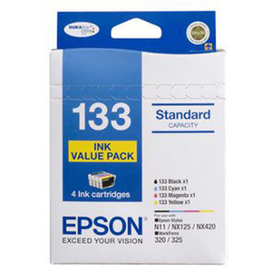 EPSON 133 INK CARTRIDGE Value Pack, BK,C,M & Y (Pack of 5)