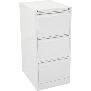 GO 3 DRAWER FILING CABINET H1016xw460xd620mm White