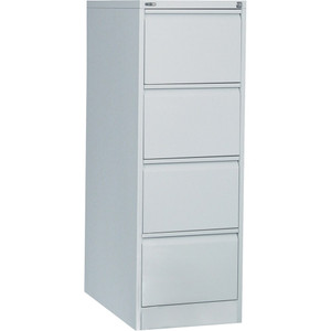 GO 4 DRAWER FILING CABINET H1321xw460xd620mm Silver Grey