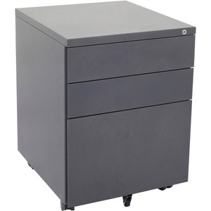 RAPIDLINE MOBILE PEDESTAL STEEL 3 DRAWERS 2 Standard 1 Filing Graphite Ripple H610xW450xD500