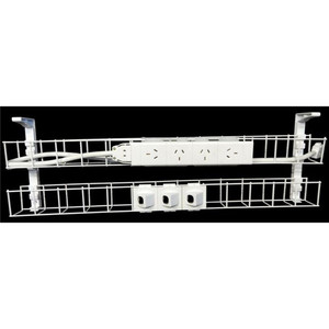 RAPID CABLE MANAGEMENT Dual Basket 950mm 4GPO + 3Data 1.5m Interconnecting Lead