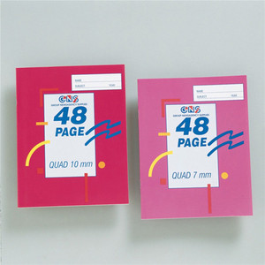 SOVEREIGN 225X175 EXERCISE Books 7mm Quad Squares 48pg