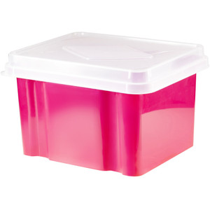 Italplast Storage - File Box Watermelon Base - Clear Lid  ***FRAGILE ITEM ***