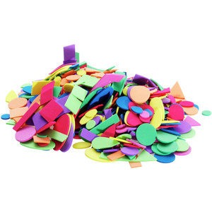 JASART FOAM SHAPES Assorted Coloured Pk500