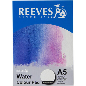 REEVES WATER COLOUR PAD A5 Medium Texture