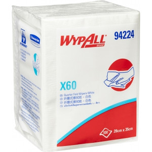 WYPALL X60 WIPERS WHITE Single Sheet 28cm x 35cm Ctn800 94224