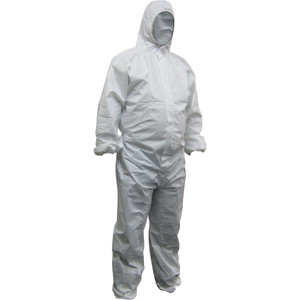 Maxisafe Disposable Coveralls Polypropylene Washable White Large