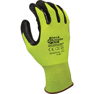 MAXISAFE BLACK KNIGHT GRIPMASTER GLOVE Hi-Vis Yellow Nylon Small