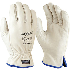 Maxisafe Leather Cotton Gloves Antarctic Extreme Glove Insulated Thinsulate Rigger, Small Pair