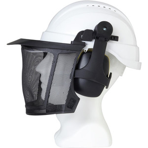 MAXISAFE HARD HAT ACCESSORIES Rockman Forestry Kit With Mesh Visor & Muffs